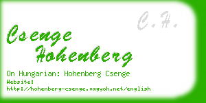 csenge hohenberg business card
